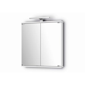 LED-Spiegelschrank 'KandiLED' weiß Hochglanz 60 x 70,2 x 19,4 cm