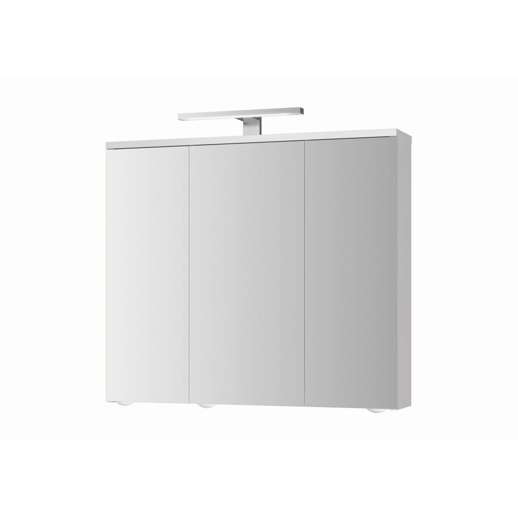 Weißer Spiegelschrank Arda mit LED-Beleuchtung