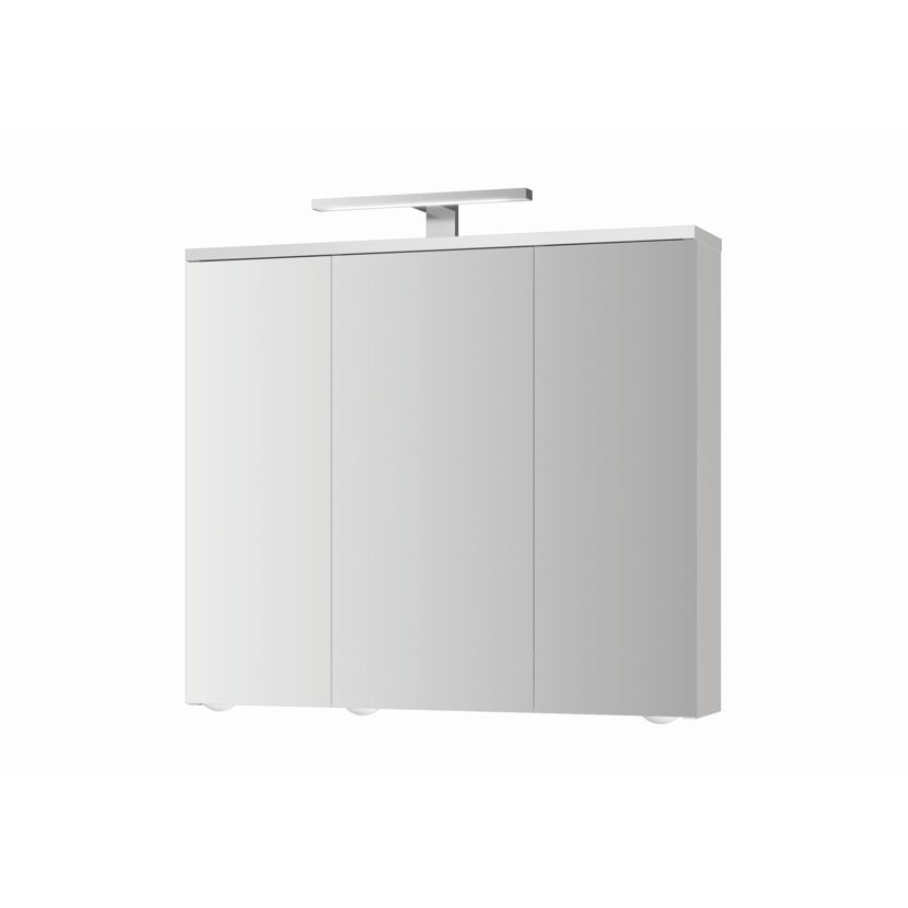 Weißer Spiegelschrank Arda mit LED-Beleuchtung