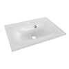 Waschbecken eckig Glas weiß 60,5 x 42 x 14 cm