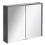 LED-Spiegelschrank 'Denver' anthrazit 80 x 68,5 x 16 cm