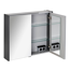 LED-Spiegelschrank 'Denver' anthrazit 80 x 68,5 x 16 cm