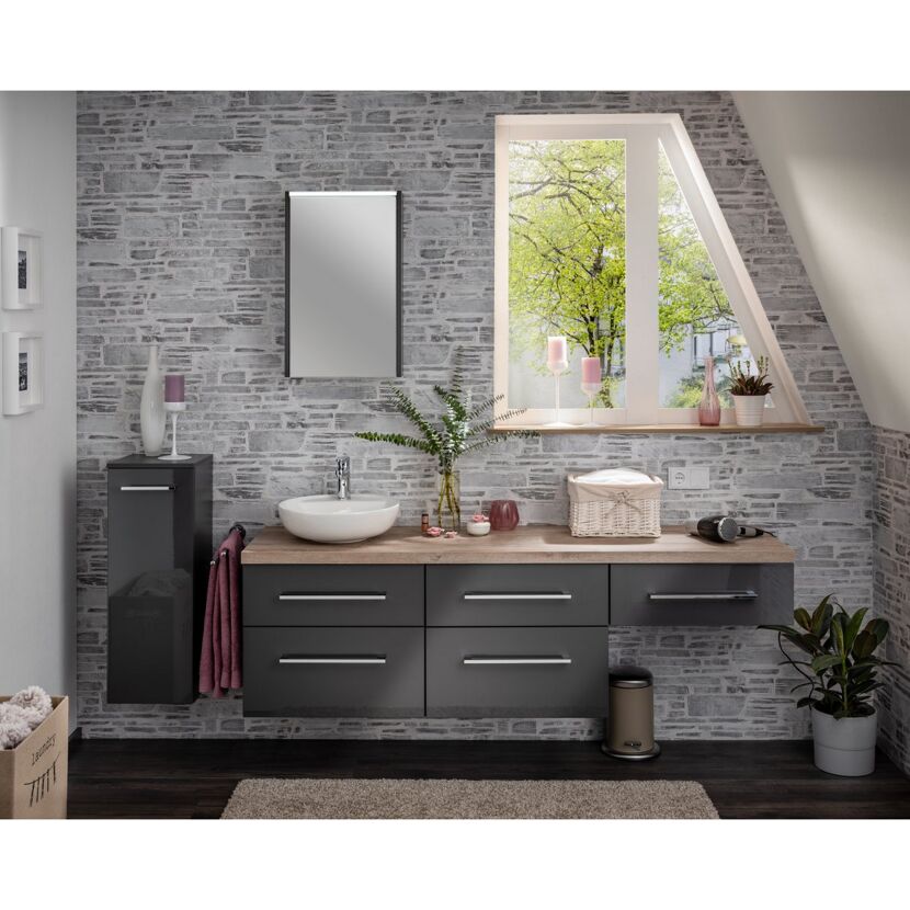 Waschbeckenunterschrank 'Hype 3.0' anthrazit 60 x 21 x 49 cm