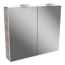 LED-Spiegelschrank 'Lima' braun, weiß 80 x 71,2 x 15,3 cm