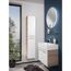 Badezimmer mit Waschbecken, Spiegelschrank und Pflanze
