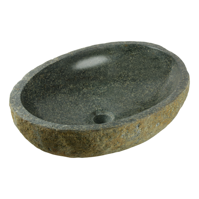Bild von Aufsatz-Waschtisch 'Riverstone' aus Naturstein Ø ca. 30 - 35 cm