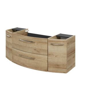 Waschbeckenunterschrank 'Taiga' braun foliert 119 x 48 x 46,2 cm