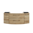 Waschbeckenunterschrank 'Taiga' braun foliert 119 x 48 x 46,2 cm