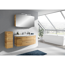 Waschbeckenunterschrank 'Taiga' braun foliert 119 x 48 x 46,2 cm