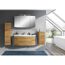 Waschbeckenunterschrank 'Taiga' braun foliert 119 x 48 x 46,2 cm