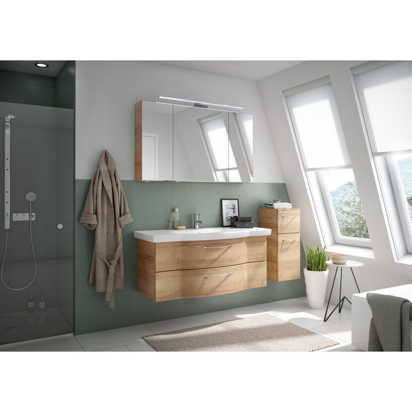 Highboard 'Lucia' braun foliert 30 x 73 x 33 cm