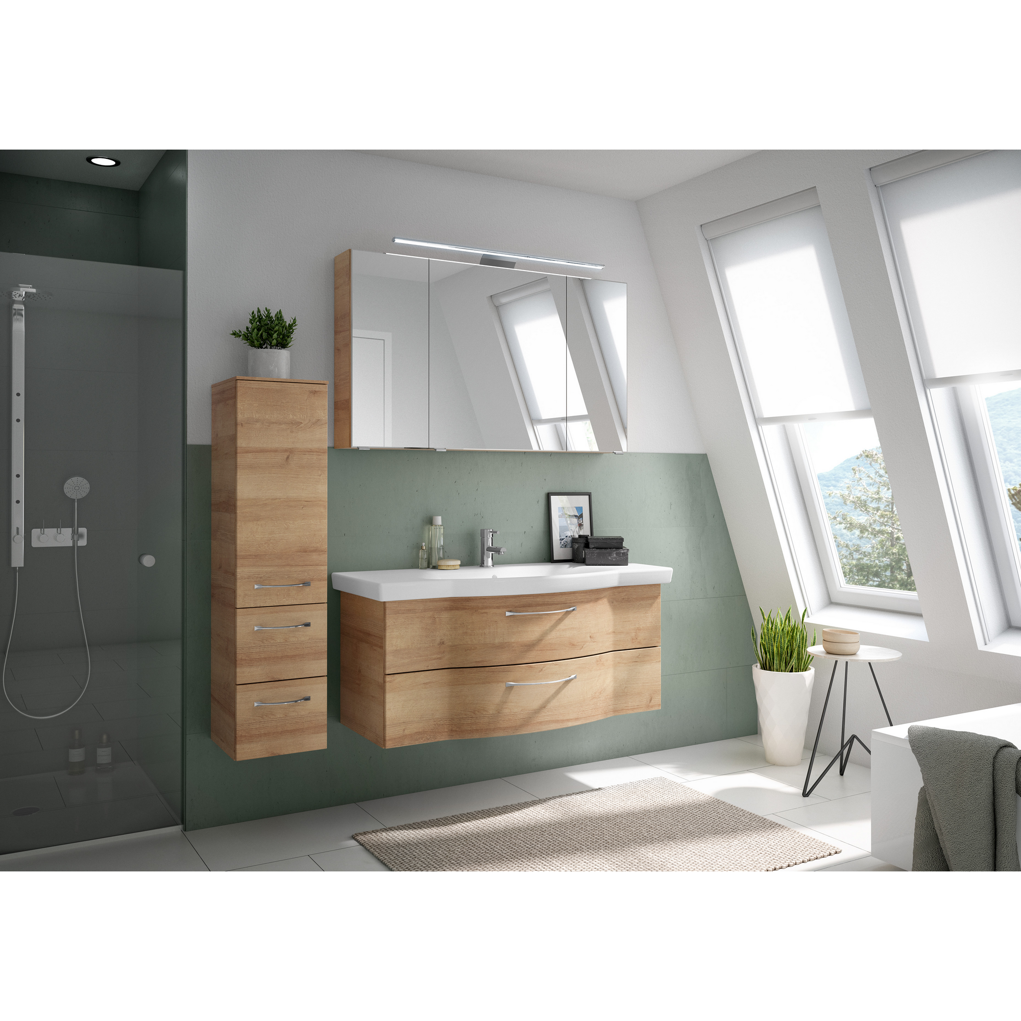 Midischrank 'Lucia' braun 30 x 121 x 33 cm