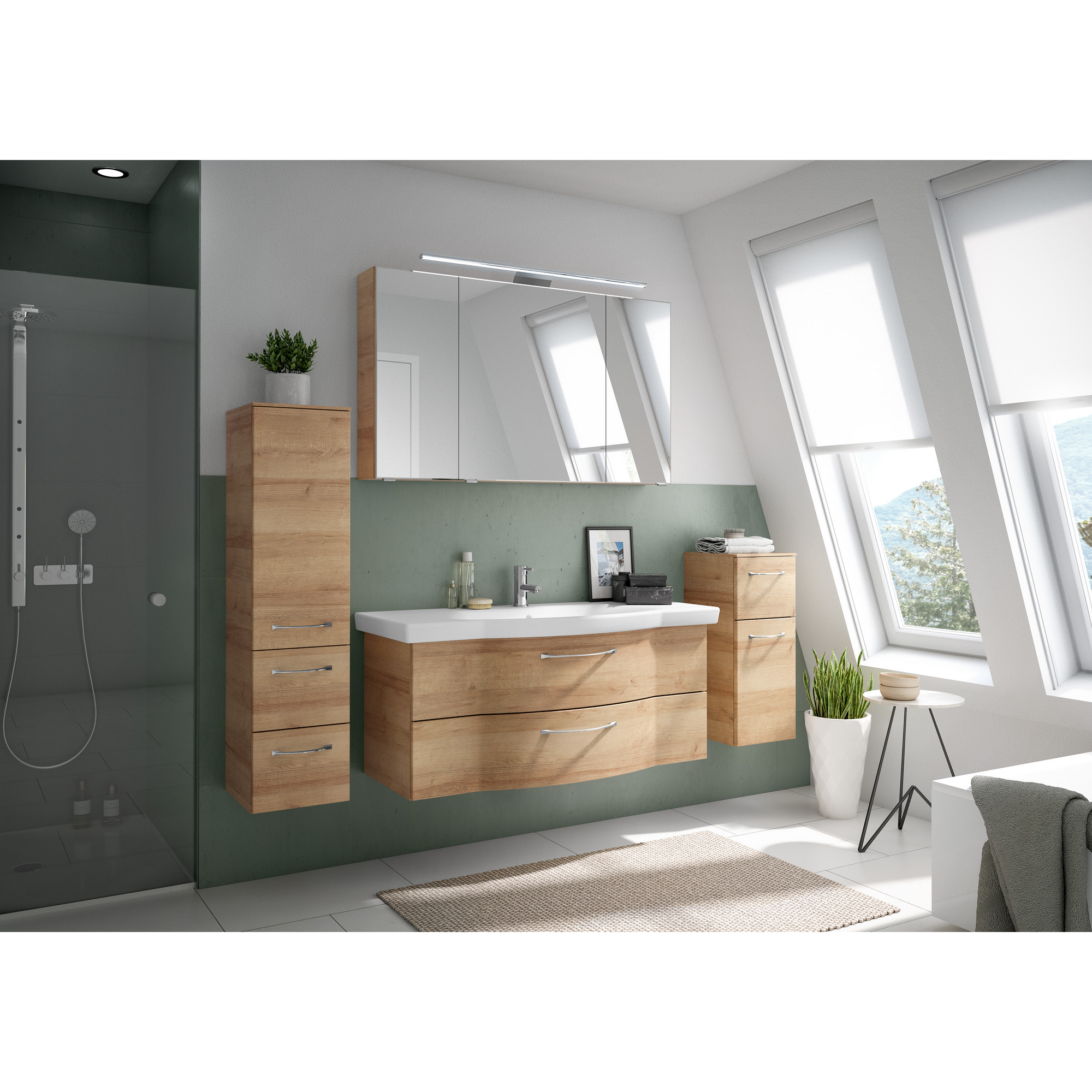 Midischrank 'Lucia' braun 30 x 121 x 33 cm