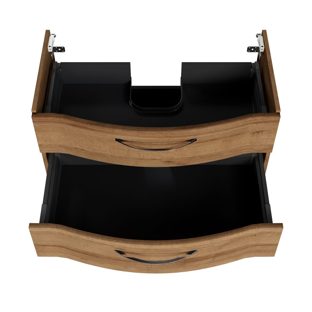 Waschbeckenunterschrank 'Lucia' braun foliert 90 x 49 x 48,1 cm