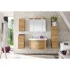 Waschbeckenunterschrank 'Lucia' braun foliert 90 x 49 x 48,1 cm