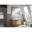 Waschbeckenunterschrank 'Lucia' braun foliert 90 x 49 x 48,1 cm