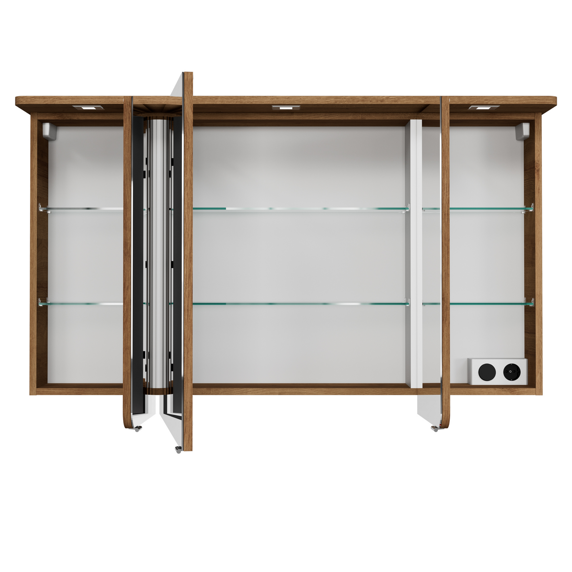 Spiegelschrank 'Lucia' eichefarben 120 x 72,4 x 17 cm