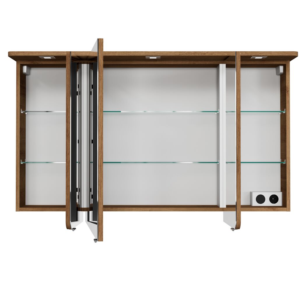 Spiegelschrank 'Lucia' eichefarben 120 x 72,4 x 17 cm