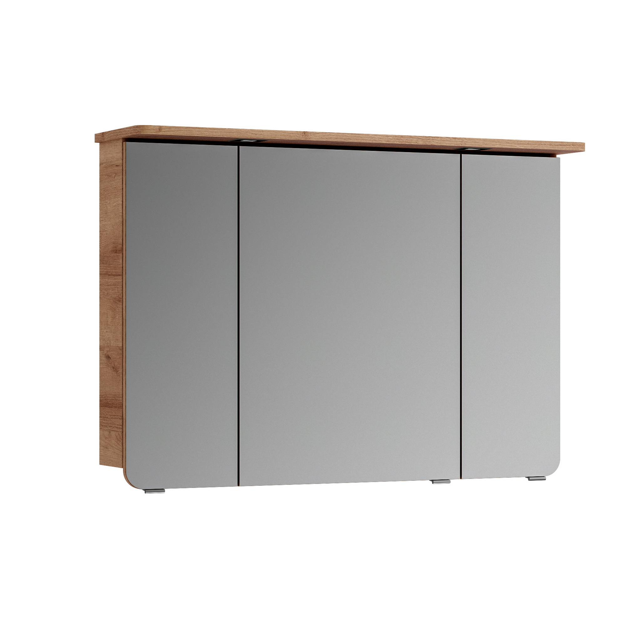 LED-Spiegelschrank 'Lucia' braun 98 x 70 x 17 cm