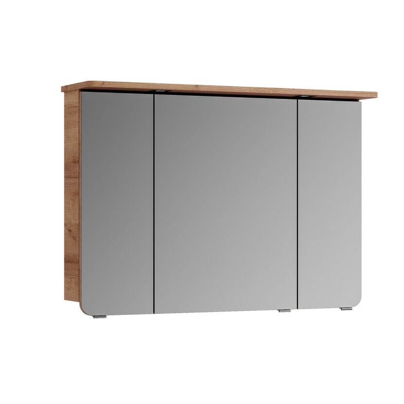 LED-Spiegelschrank 'Lucia' braun 70 x 98  x 17 cm