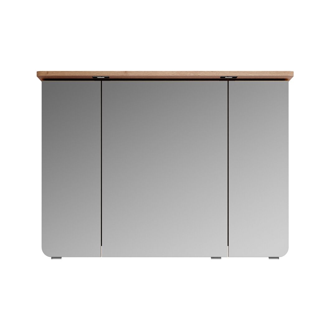 LED-Spiegelschrank 'Lucia' braun 70 x 98  x 17 cm