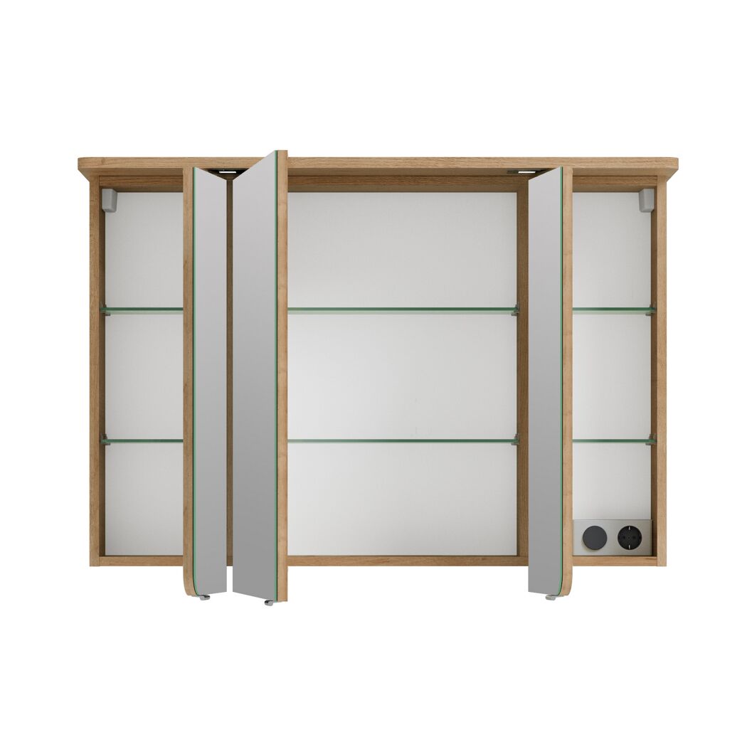 LED-Spiegelschrank 'Lucia' braun 70 x 98  x 17 cm