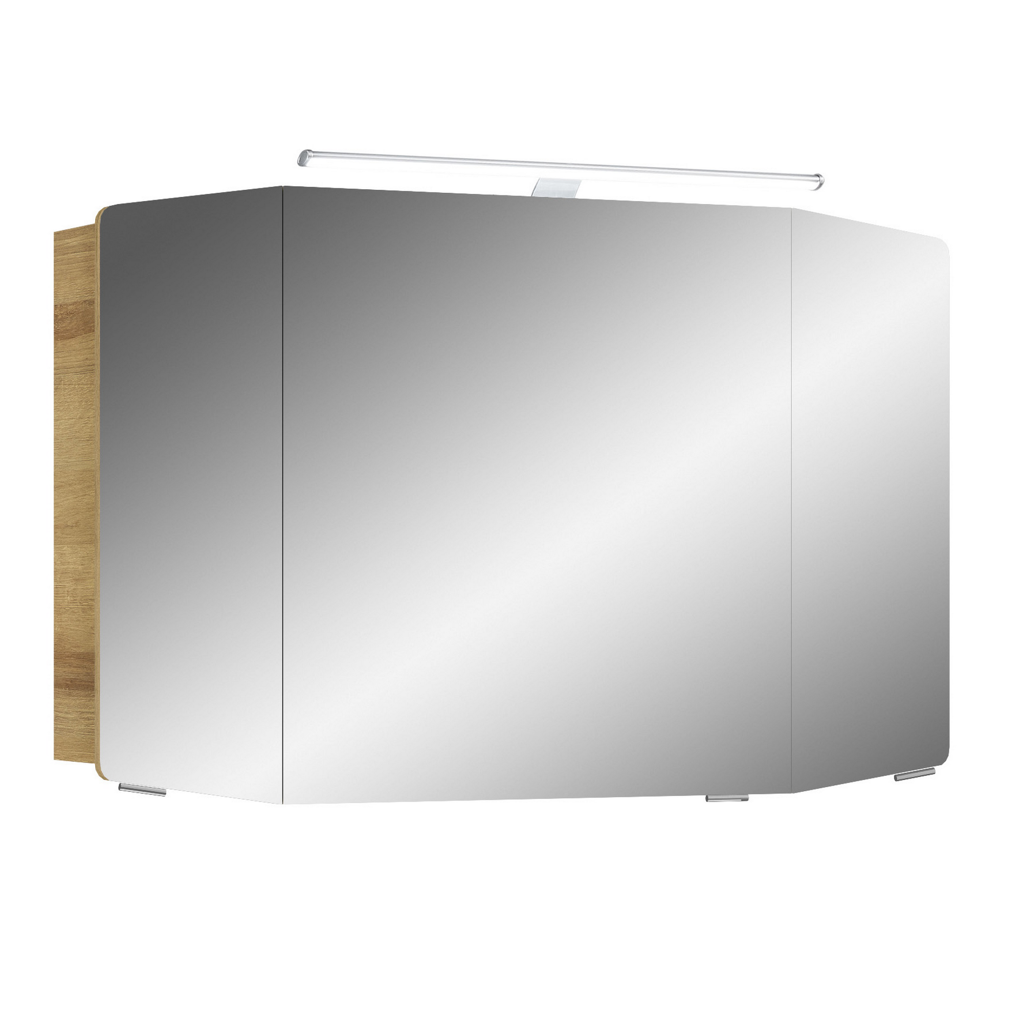 Spiegelschrank 'Taiga' Riviera Eiche quer 100 cm mit LED-Aufsatzleuchte + product picture