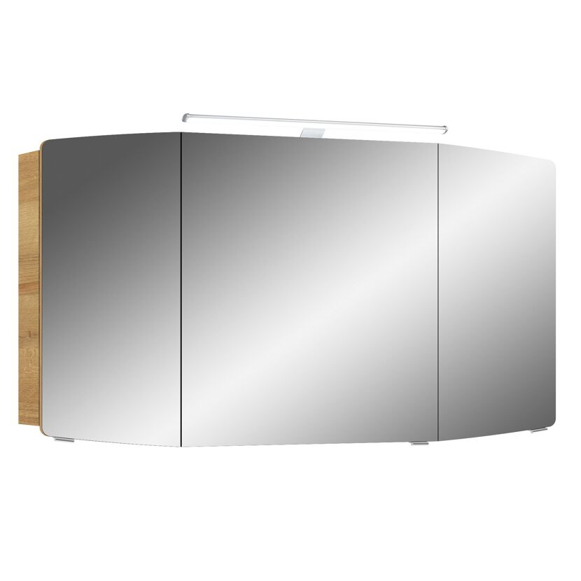 LED-Spiegelschrank 'Taiga' braun 120 x 67 x 17 cm