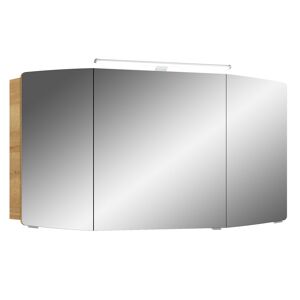 LED-Spiegelschrank 'Taiga' braun 120 x 67 x 17 cm