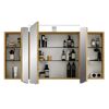 LED-Spiegelschrank 'Taiga' braun 120 x 67 x 17 cm