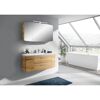 LED-Spiegelschrank 'Taiga' braun 120 x 67 x 17 cm