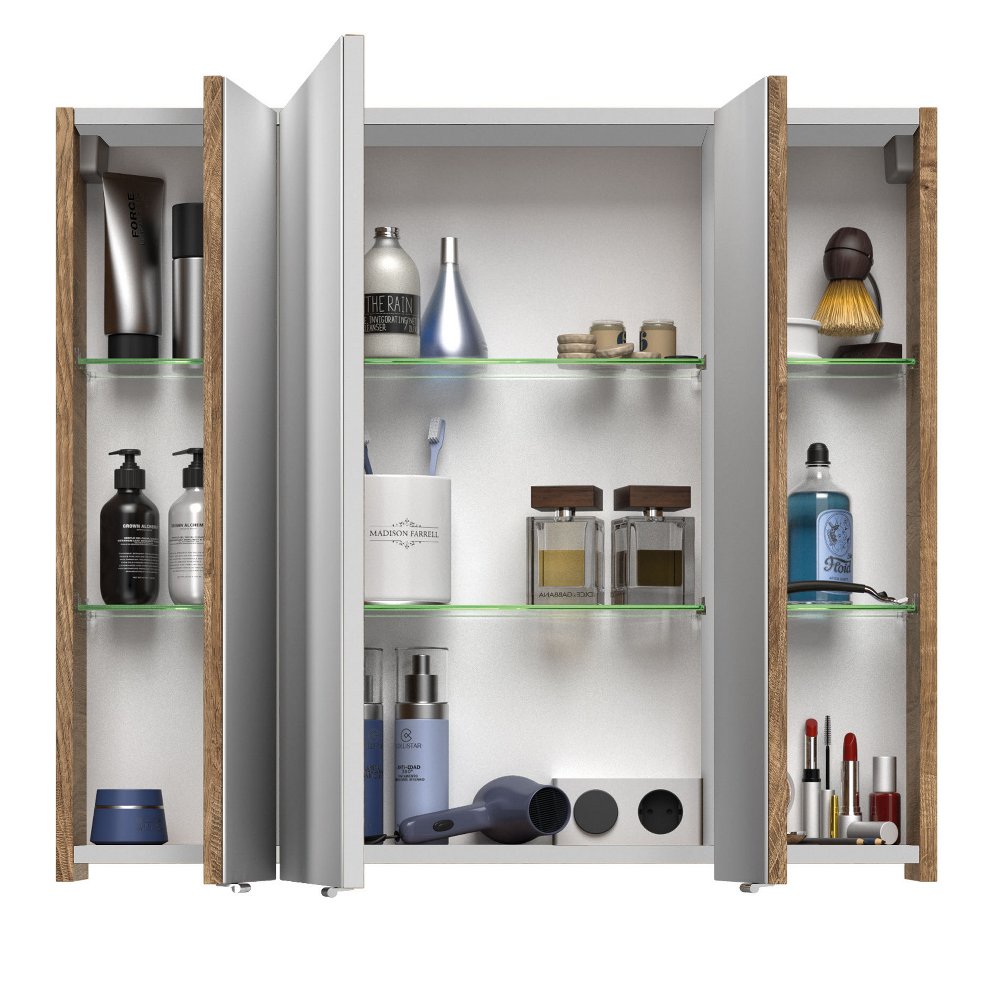 Spiegelschrank 'Bahamas' braun 80 x 70,3 x 17 cm