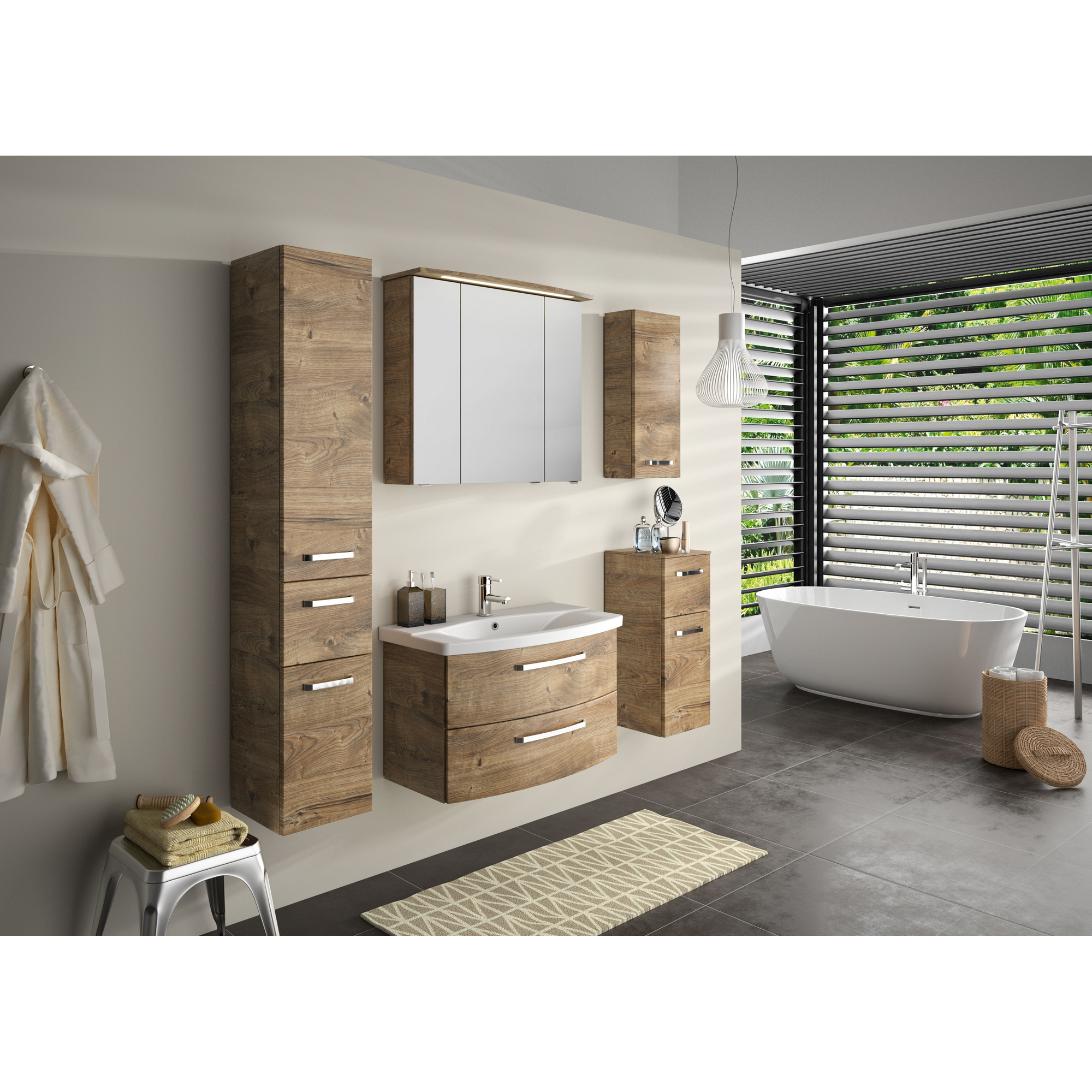 Spiegelschrank 'Bahamas' braun 80 x 70,3 x 17 cm