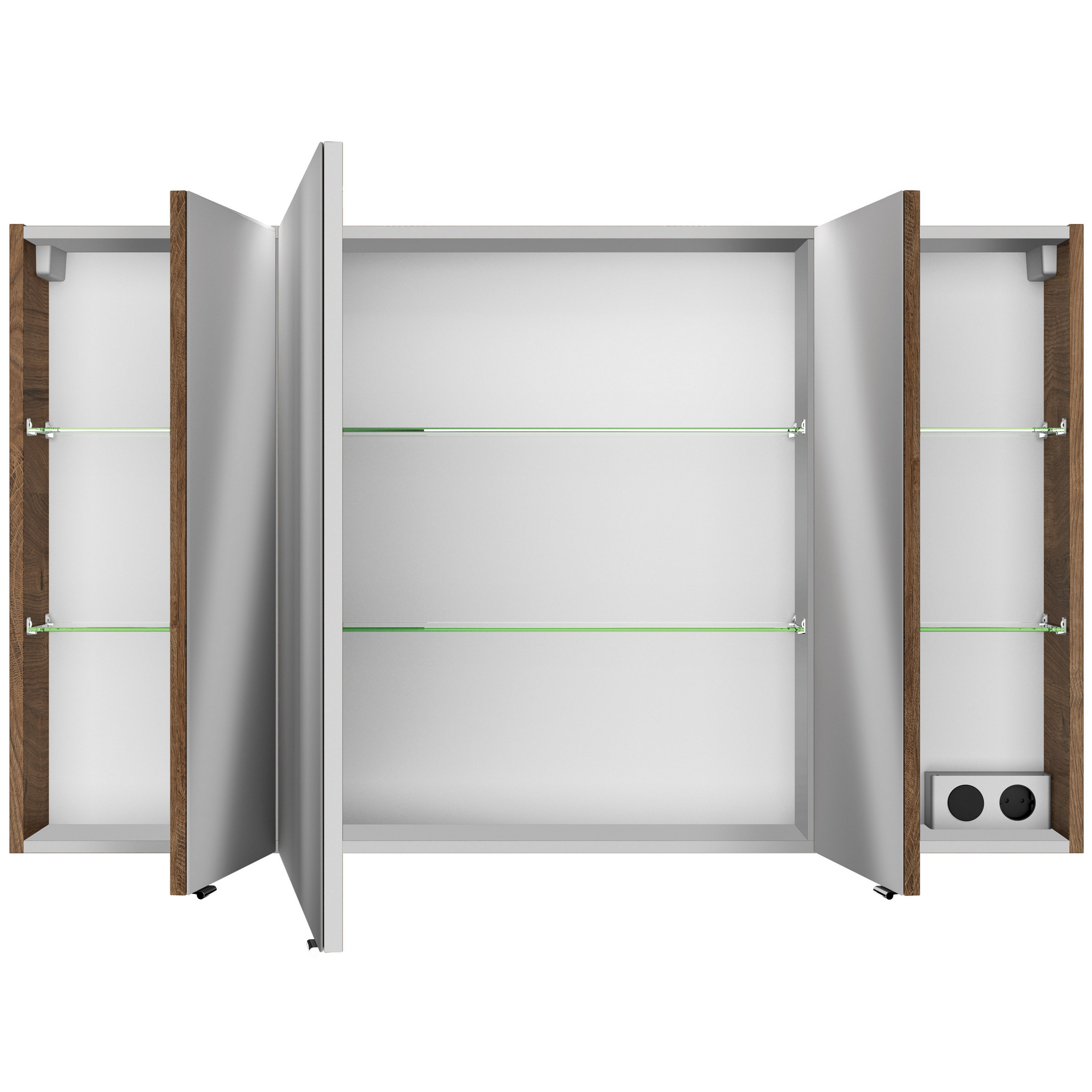 Spiegelschrank 'Bahamas' braun 120 x 70,3 x 17 cm