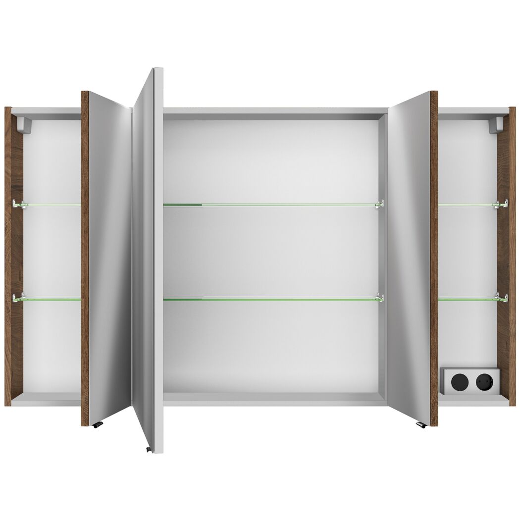 Spiegelschrank 'Bahamas' braun 120 x 70,3 x 17 cm