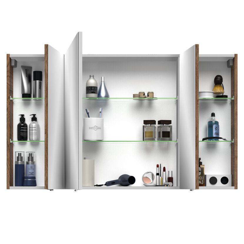 Spiegelschrank 'Bahamas' braun 120 x 70,3 x 17 cm