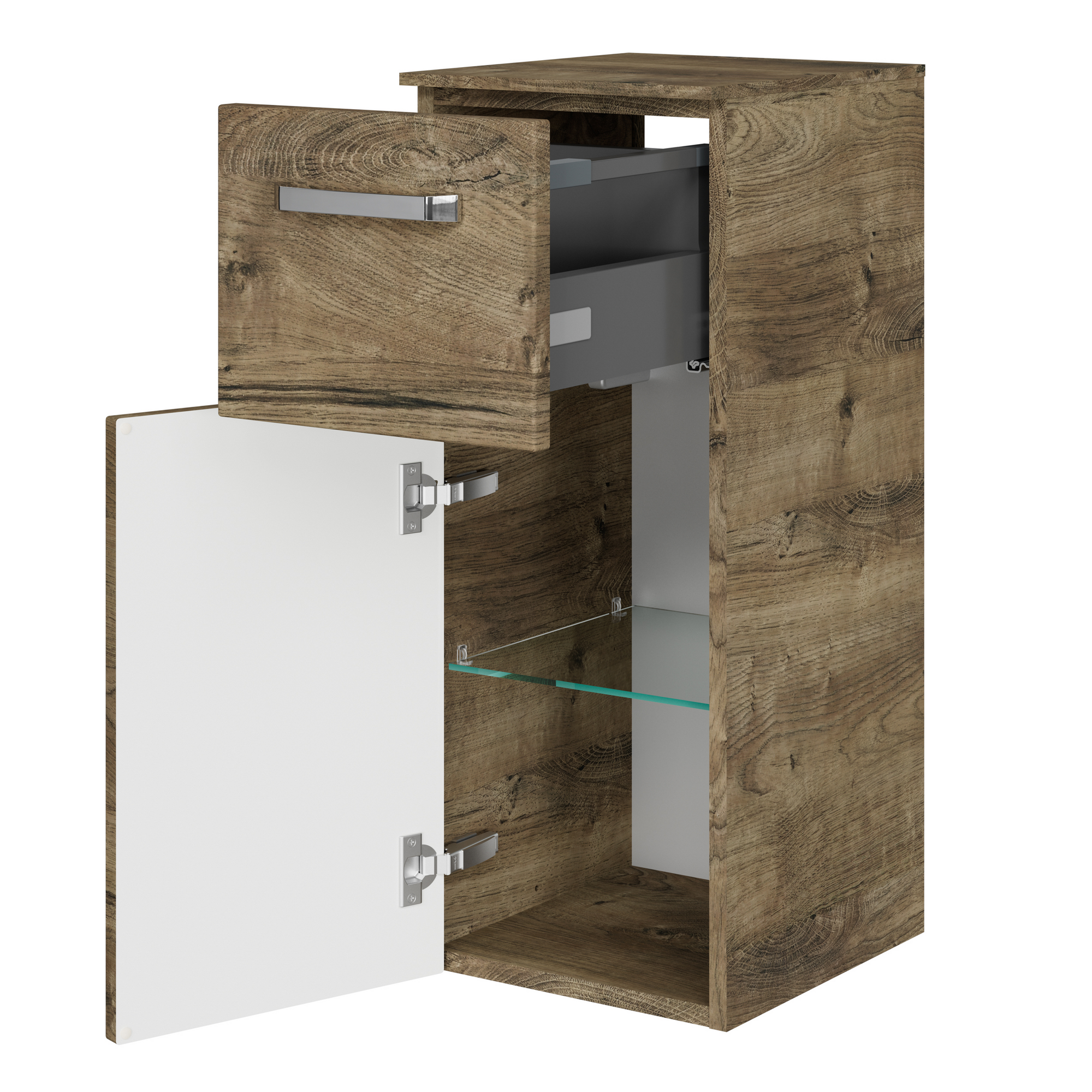 Unterschrank 'Bahamas' braun foliert 30 x 73 x 33 cm
