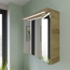 Spiegelschrank 'Primo' braun 75 x 72 x 20 cm