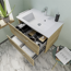 Waschbeckenunterschrank 'Primo' braun foliert 75 x 49 x 49 cm