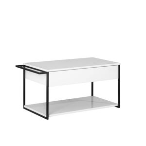 Waschbeckenunterschrank 'New York' weiß, schwarz lackiert 88 x 43 x 47,5 cm