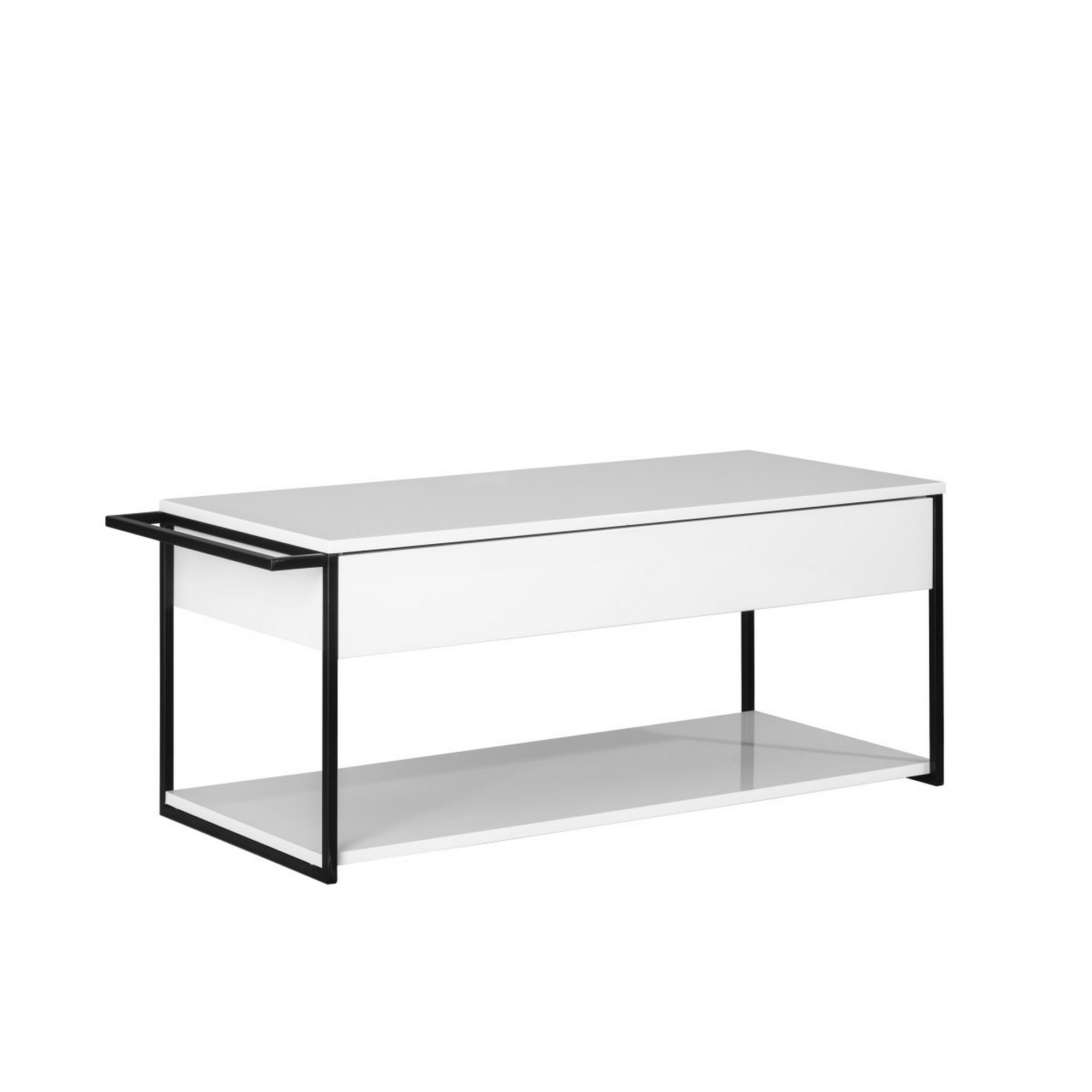 Waschbeckenunterschrank 'New York' weiß, schwarz 108 x 43 x 47,5 cm