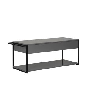 Waschbeckenunterschrank 'New York' grau, schwarz matt 108 x 43 x 47,5 cm