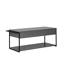 Waschbeckenunterschrank 'New York' grau, schwarz matt 108 x 43 x 47,5 cm