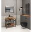 Waschbeckenunterschrank 'Tree' braun, schwarz 80 x 90 x 48 cm