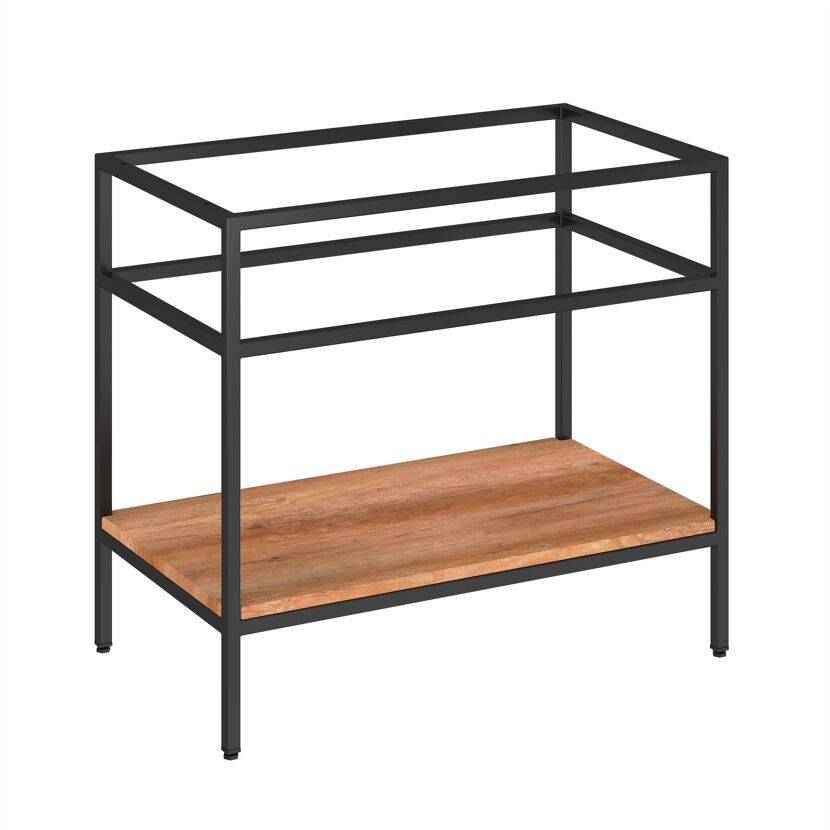 Waschbeckenunterschrank 'Tree' braun, schwarz 80 x 90 x 48 cm