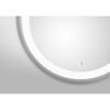 Runder, weißer LED-Spiegel Silver Lunar