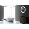 Modernes Badezimmer mit rundem LED-Spiegel