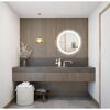 Badezimmer mit rundem LED-Spiegel 'Silver Lunar'