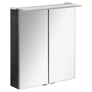 LED-Spiegelschrank 'B.Perfekt' braun 60 x 69,4 x 15,2 cm