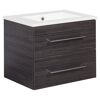 Waschbecken mit Unterschrank 'B.Perfekt' anthrazit 62 x 51 x 48 cm